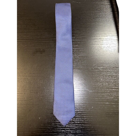 English Laundry Men's Silk Tie Blue Specked Pattern Designer Necktie Luxury gift - Picture 1 of 4